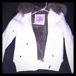 Anchor blue fur hoody